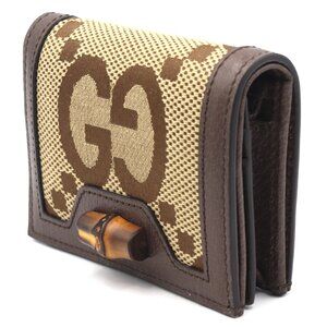 Gucci Jumbo GG Diana bamboo compact wallet